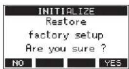 TASCAM Model 24 - Restoring factory default settings - 1