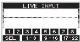 TASCAM Model 24 - LIVE INPUT Screen - 1