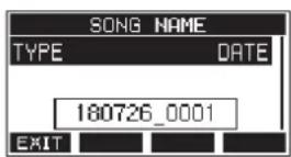 TASCAM Model 24 - Ajuste del formatting de nombre de canción - 1