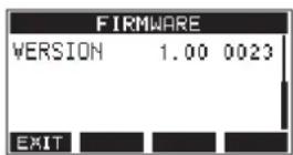TASCAM Model 24 - Pantalla FIRMWARE - 1