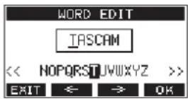 TASCAM Model 24 - Ajuste del elemento WORD - 1