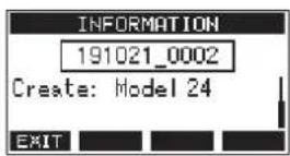 TASCAM Model 24 - Visualización de información de canción - 2