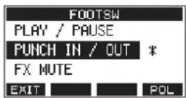 TASCAM Model 24 - Emploi d'une pedale pour le réenregistrement partiel (punch in/out) - 1