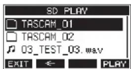 TASCAM Model 24 - Lecture de fichiers WAV sur cartes SD (mode SD PLAY) - 1