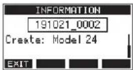 TASCAM Model 24 - Affichage des informations de morceau - 2
