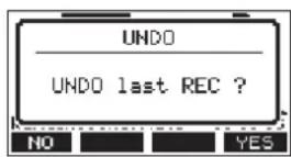 TASCAM Model 24 - Anulación de la operación anterior - 2