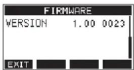 TASCAM Model 24 - FIRMWARE Screen - 1