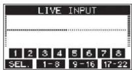 TASCAM Model 24 - Écran LIVE INPUT - 1