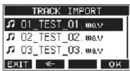 TASCAM Model 24 - Importación de pistas - 1