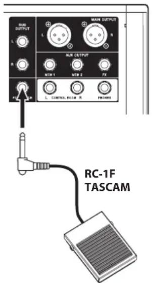 TASCAM Model 24 - Emploi d'une pedale pour le réenregistrement partiel (punch in/out) - 2