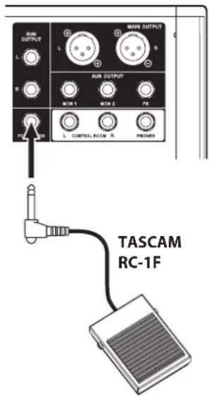 TASCAM Model 24 - Using the footswitch to punch in/out - 2