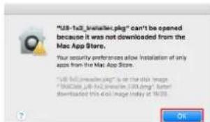 TASCAM Model 24 - When the Gatekeeper setting is "Allow applications downloaded from: the Mac App Store" - 1