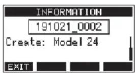 TASCAM Model 24 - Viewing song information - 2