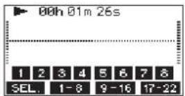 TASCAM Model 24 - Channel input level screens - 1