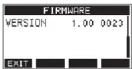 TASCAM Model 24 - Écran FIRMWARE - 1