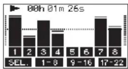 TASCAM Model 24 - SIG indicators and level meters - 1