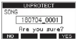 TASCAM Model 24 - Protecting/unprotecting songs - 2