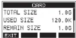 TASCAM Model 24 - CARD Screen - 1