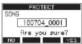 TASCAM Model 24 - Protection/déprotection des morceaux - 1