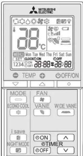 MITSUBISHI MSZAP25VGK - TRYB PROGRAMATORA (PROGRAMATOR WŁ./WYŁ.) - 1