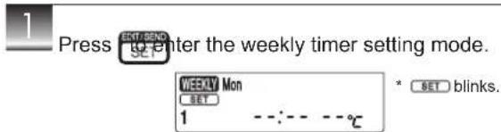 MITSUBISHI MSZAP25VGK - Setting the weekly timer - 1