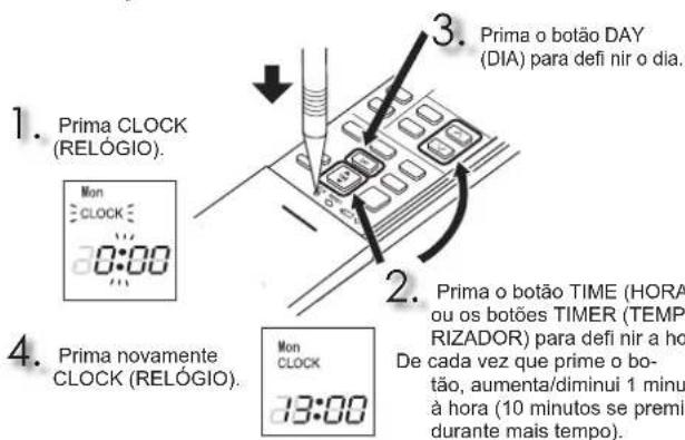 MITSUBISHI MSZAP25VGK - Defi nição da hora actual - 1