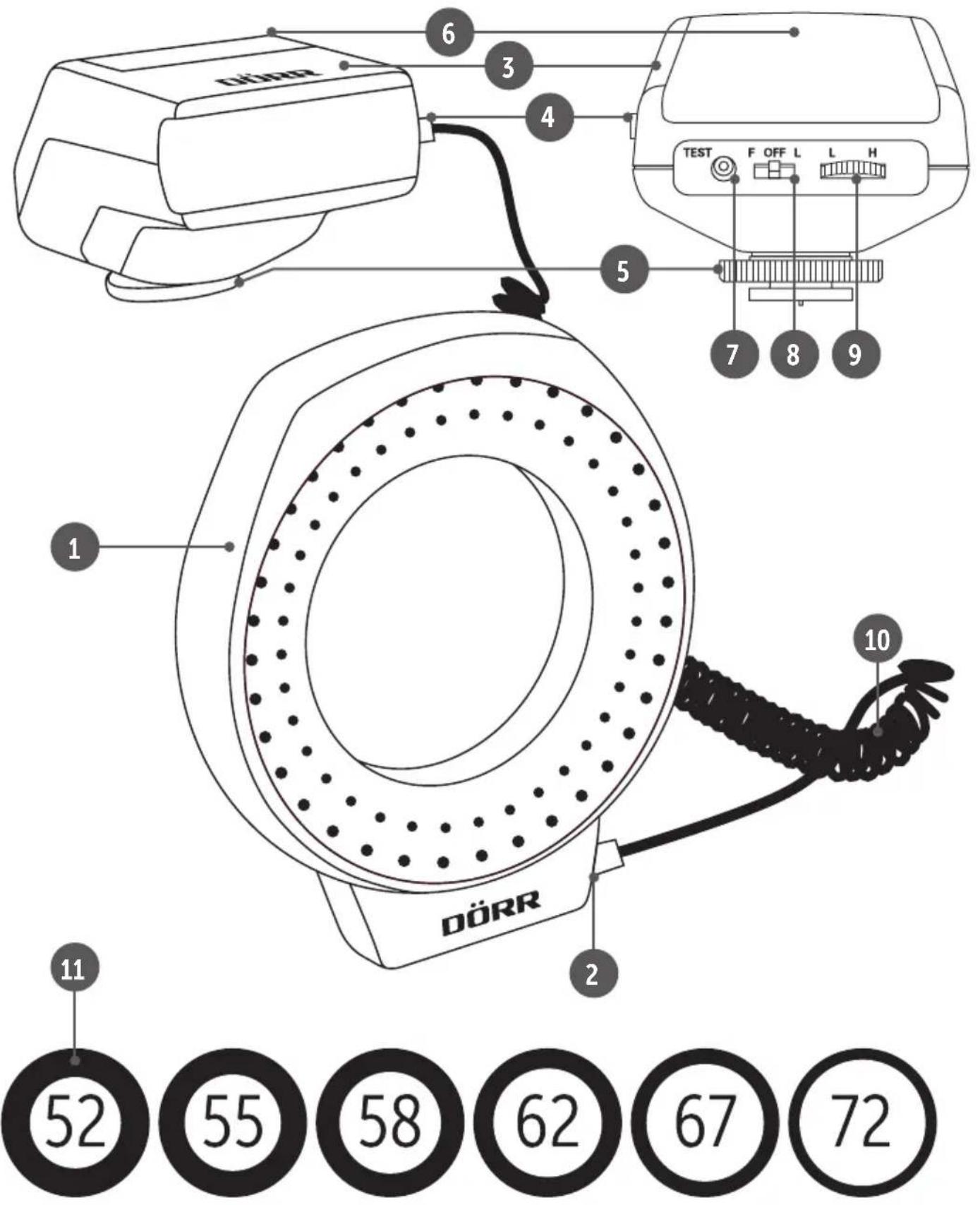 Dörr LED Ring Light with Flash Ultra 80 - 3