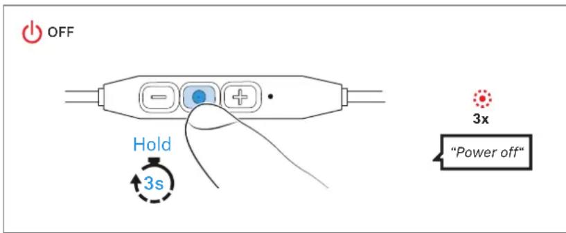 SENNHEISER CX 150BT - Éteindre le casque - 1