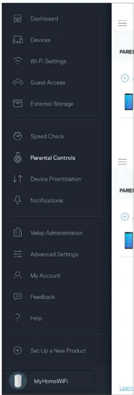 LINKSYS Velop MX5300 - Parental Controls (Szuloi felugyelet) - 1