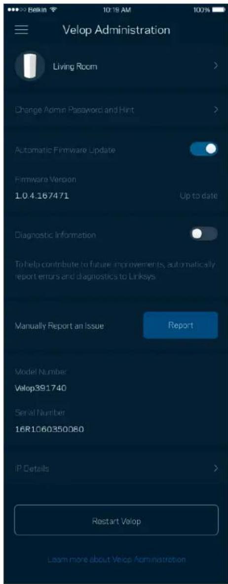 LINKSYS Velop MX5300 - Velopの管理 - 2