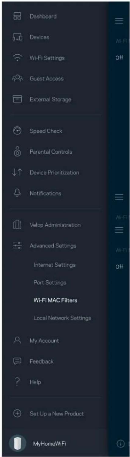 LINKSYS Velop MX5300 - Filtros MAC Wi-Fi - 1