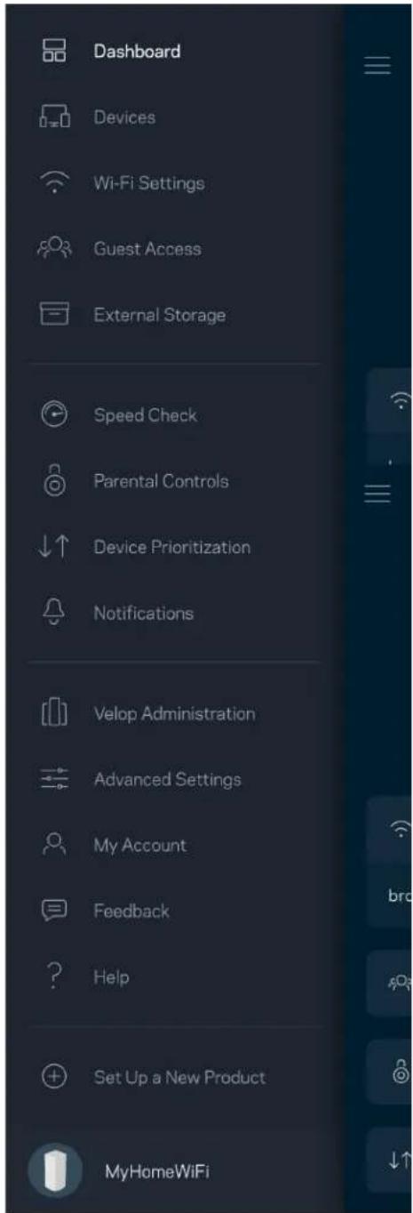 LINKSYS Velop MX5300 - Dashboard (Irányítópult) - 1