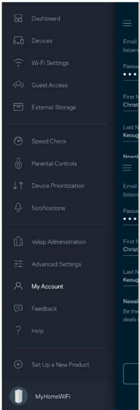LINKSYS Velop MX5300 - Moje konto (My Account) - 1