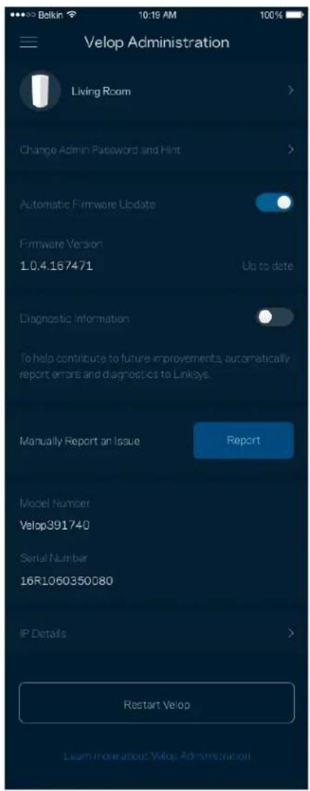 LINKSYS Velop MX5300 - Velop-hallinta - 2