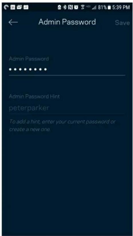 LINKSYS Velop MX5300 - Heslo správcu systému Velop - 1