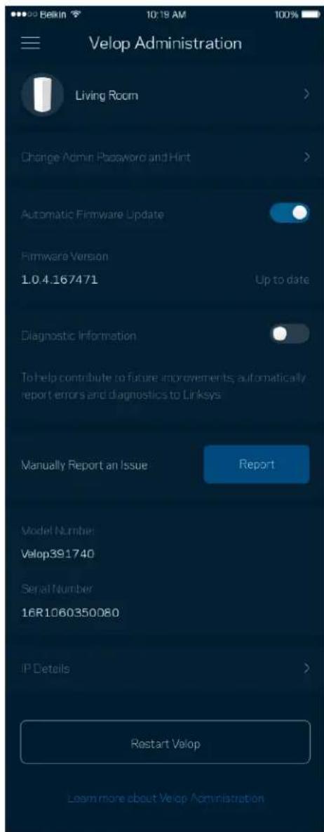 LINKSYS Velop MX5300 - Velop-administrasjon - 2