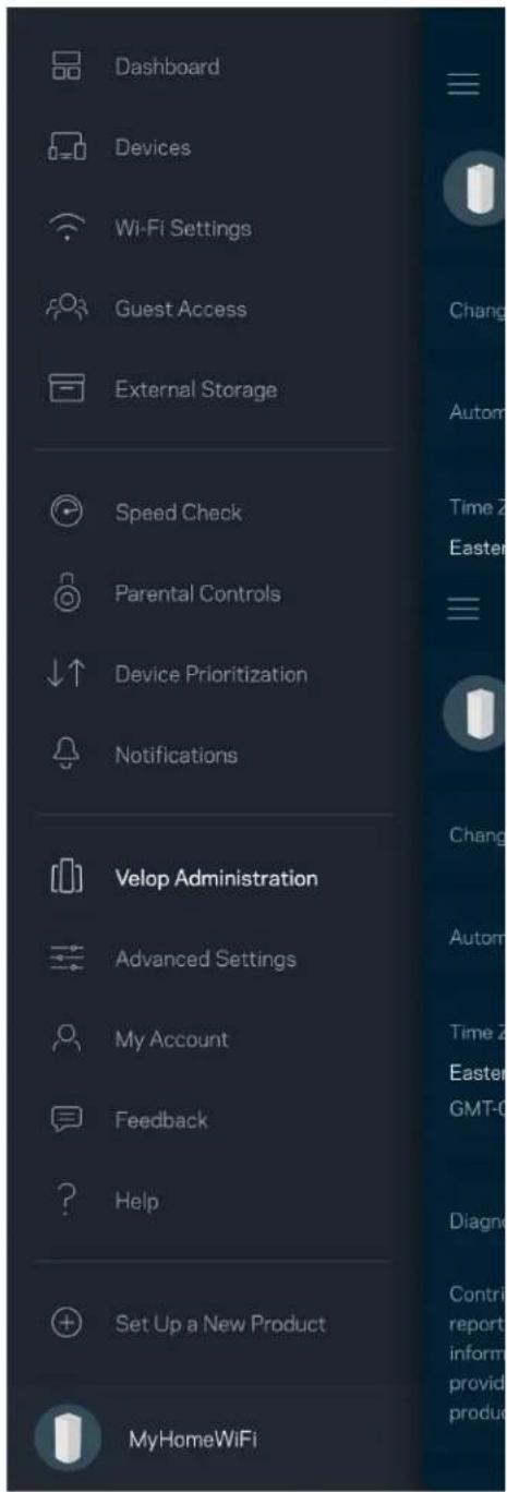 LINKSYS Velop MX5300 - Administrare Velop - 1