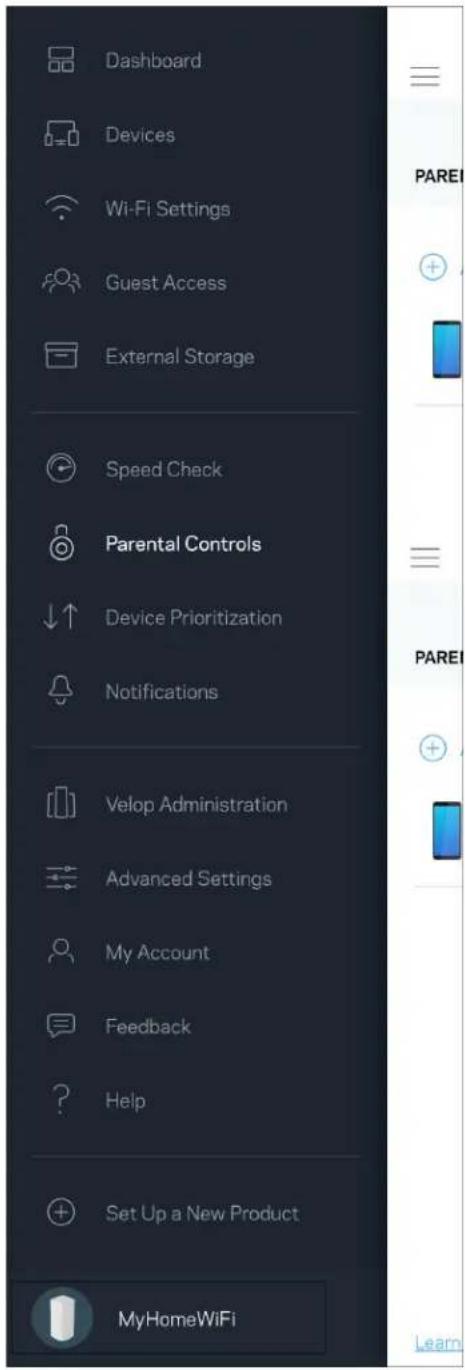 LINKSYS Velop MX5300 - Functii de control parental - 1