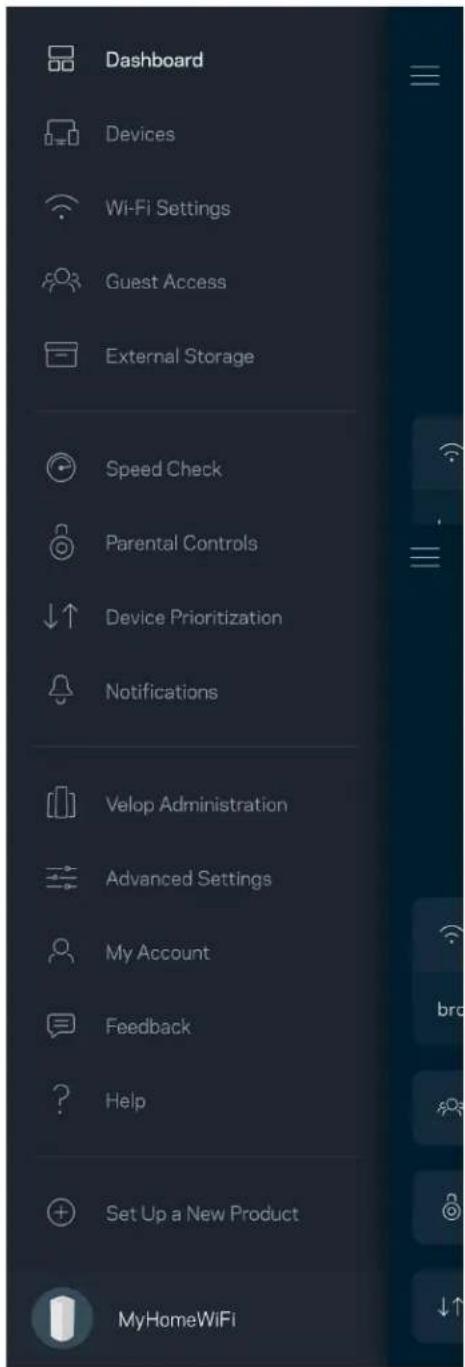 LINKSYS Velop MX5300 - Dashboard (Tableau de bord) - 1