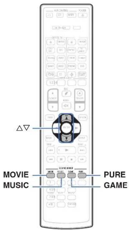 DENON AVRX4400H - Selection d'un mode d'écoute - 1