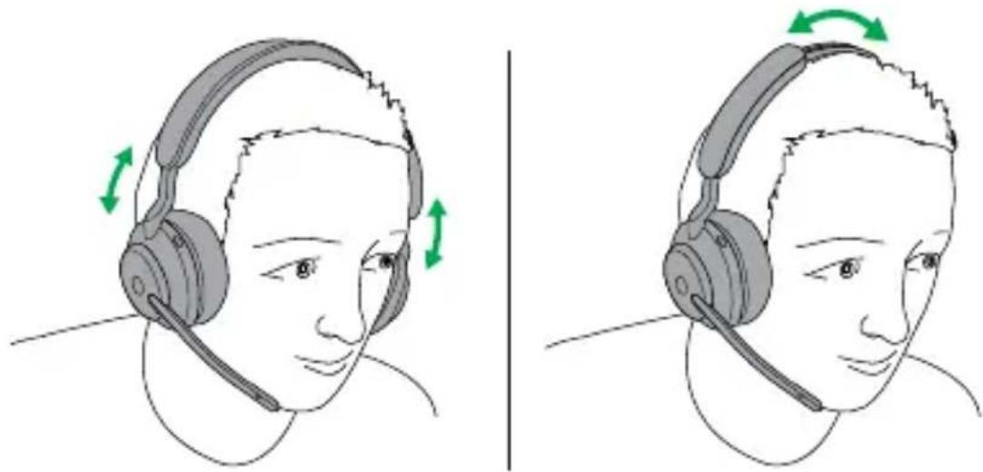 JABRA Evolve2 65 - Ajuster le casque - 1