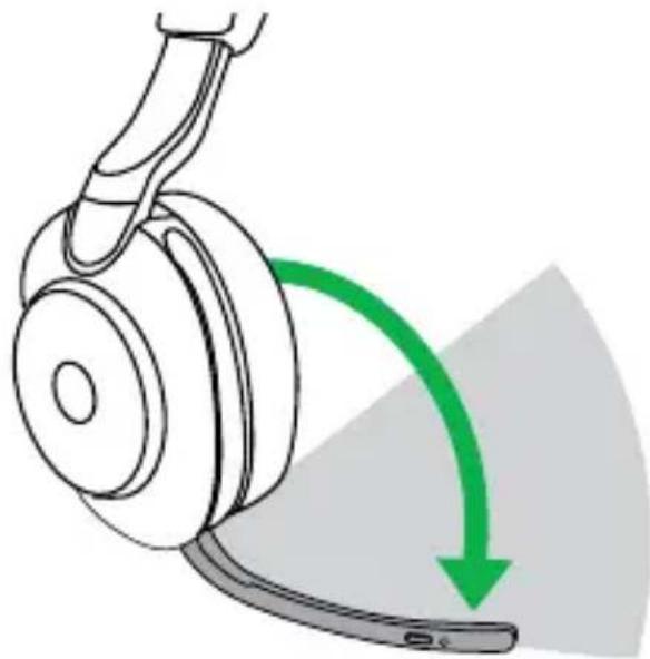JABRA Evolve2 85 - Décrocher un appel à l'aide de la perche micro - 1