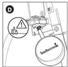 BARBECOOK Spring 3212 - Controllo di eventuali perdite di gas - 6
