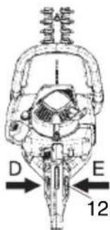 Tanaka THT2530 - Poignée pivotante multi-position (Fig. 10, 11) (sauf lame unique) - 1