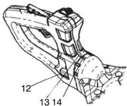 Tanaka THT2530 - Poignée pivotante multi-position (Fig. 10, 11) (sauf lame unique) - 3