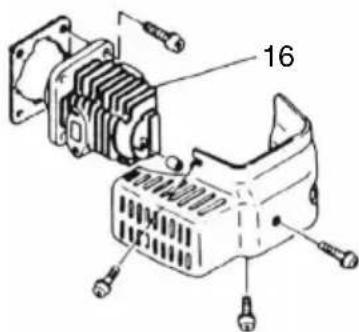 Tanaka THT2530 - Nettoyage des ailettes du cylindre (Fig. 20) - 1