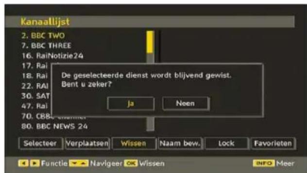 TELEFUNKEN TFX1646D857U - De zenders verwijderen uit de zenderlijkst - 1