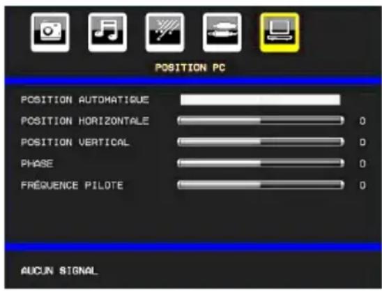 TELEFUNKEN TFX1646D857U - Menu position de l'imag du PC-VGA - 1
