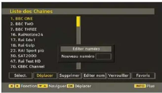 TELEFUNKEN TFX1646D857U - Déplacement des chaînes dans la liste de chaînes - 1