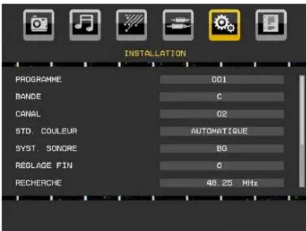 TELEFUNKEN TFX1646D857U - Menu Installation - 1